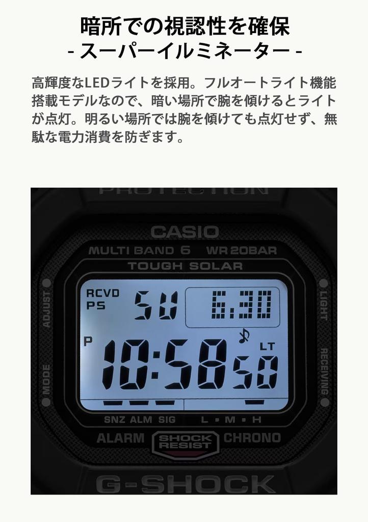 Casio G-Shock GW-5000U-1JF Men's Watch, Black (Official Japanese Product)