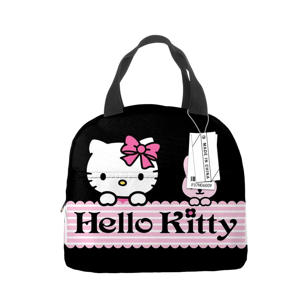 Hello Kitty Lunch Bag Large Capacity Rice Bag Bento Bag Tote Bag Waterproof Lunch Box Insulation Bag