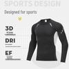 Cross-border PRO Men's Quick-Dry Sports Tights: High Elastic, Sweat-Absorbent, Long-Sleeved Fitness & Cycling Shirt