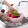 2-In-1 Plastic Sieve Fruit Bowl Plastic Clean Machine Vegetables Basin Basket Washing Filter Strainer Kitchen Tool