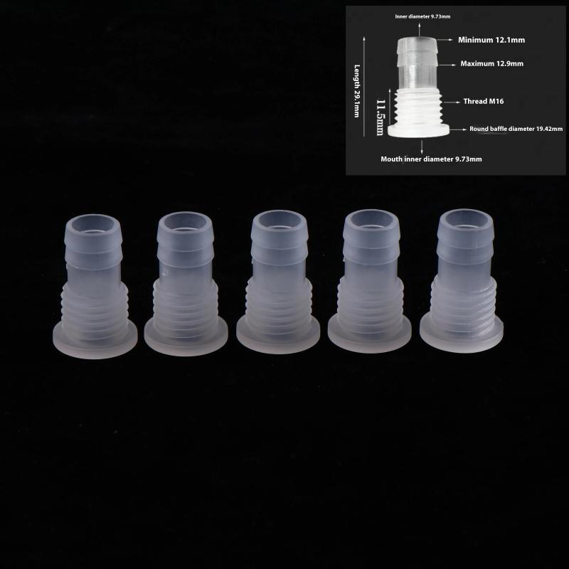 5Pcs M5 M6 M8 M10 M12 M14 M16 Food Grade PP Straight Through Connectors Aquarium Tank Air Hose Joints Irrigation Pipe Fittings