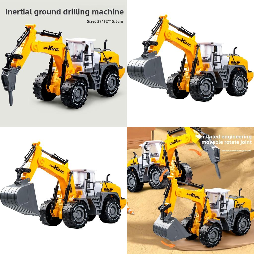 Childrens Toy Excavator With Inertia Drive Large Construction Vehicle For Kids And Parent Interaction