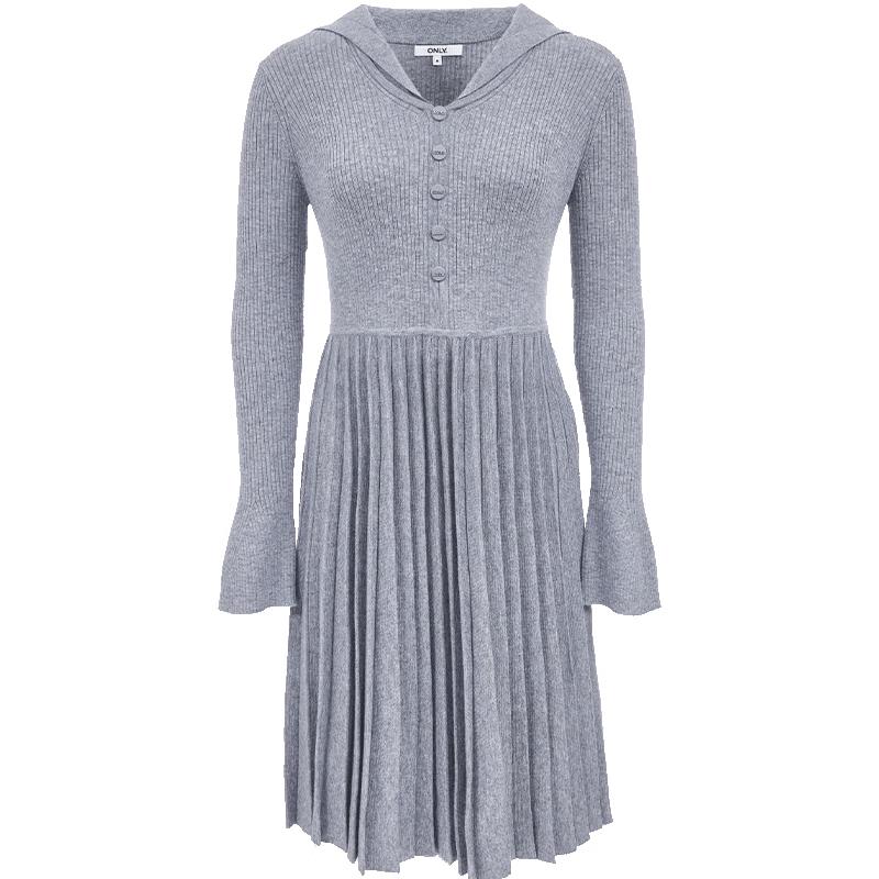 Only 2025 Autumn Elegant Knitted Pleated Midi Dress