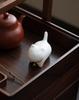 Jade Porcelain Cat Tea Pet Ornament for Kung Fu Tea Ceremony