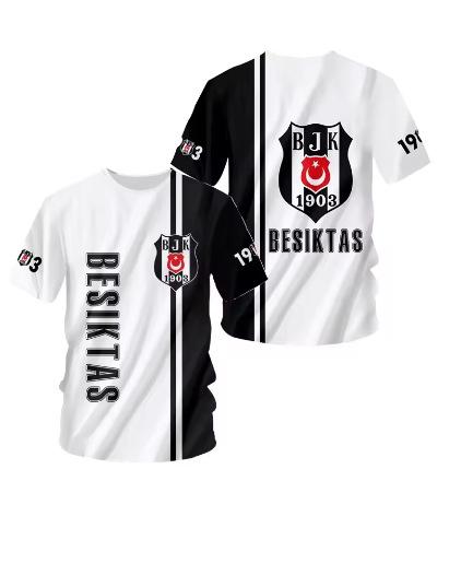 Turkey Besiktas Istanbul Football T-Shirt 3D Printed Summer Y2K Graphic T-Shirt Extra Large