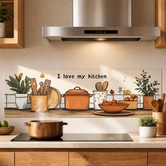 Kitchen Oil Resistant Sticker, Waterproof Wallpaper for Stove And Range Hood, Easy Peel And Stick Self Adhesive PVC Film
