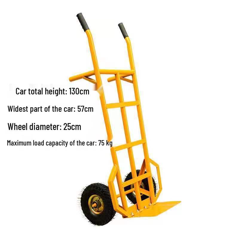 Thickened Tiger 2-Wheel Hand Truck for Construction and Warehouse Use - Heavy Duty Load King