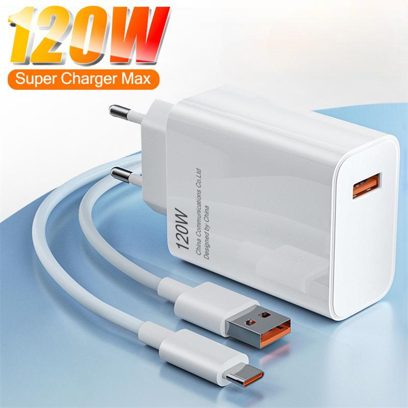 Buy 120W USB Charger For Xiaomi 11 13 12T Pro Redmi Note 12 Turbo