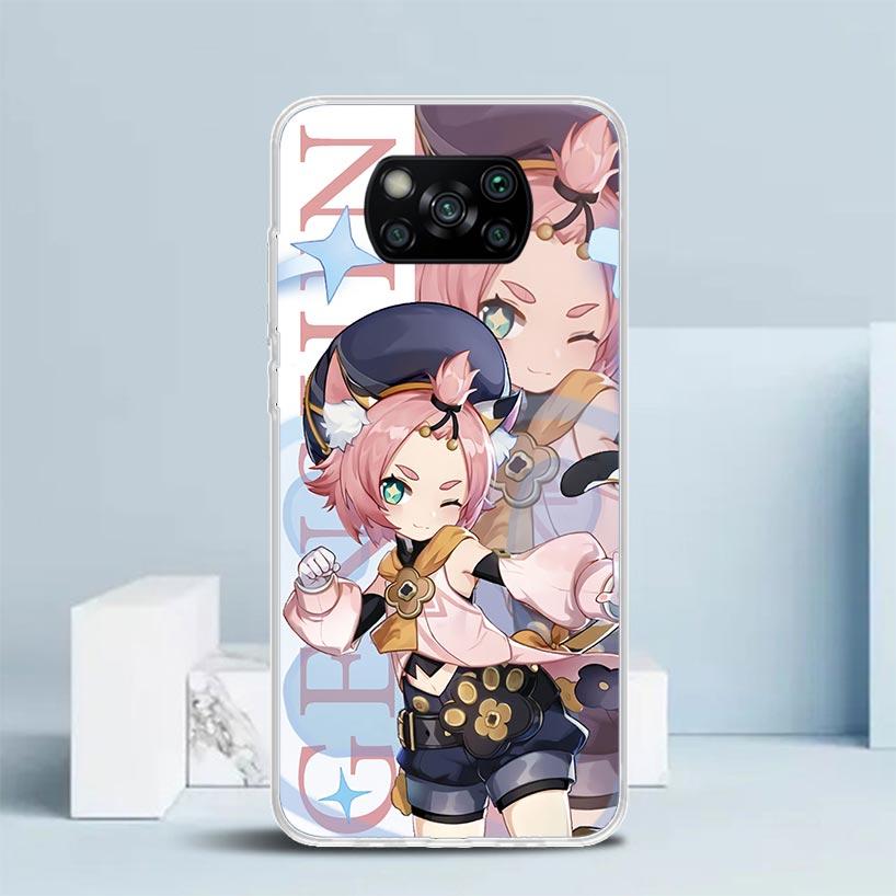 Genshin Impact Anime Phone Case For Xiaomi Poco F7 Ultra X5 X6 X7 Pro M7 Redmi 15C 15 13C 13 12C 12 10C 10 10A 9 9C 9A 9T Cover