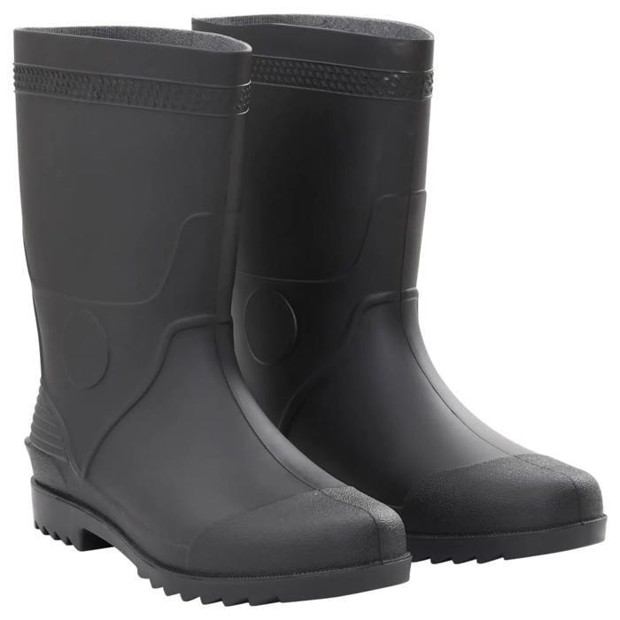 VidaXL Black Rain Boots Size 38-46 PVC