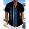 Sommar Herrskjortor med Kort Ärm 3D Digitalt Tryckt Mönster Bekväma för Utomhusaktiviteter Mönster Vardagskläder