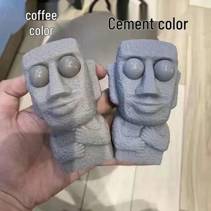 Douyin Style Pop-Eye Rock Man Winking Decompression Squeeze Toy - Hot Item