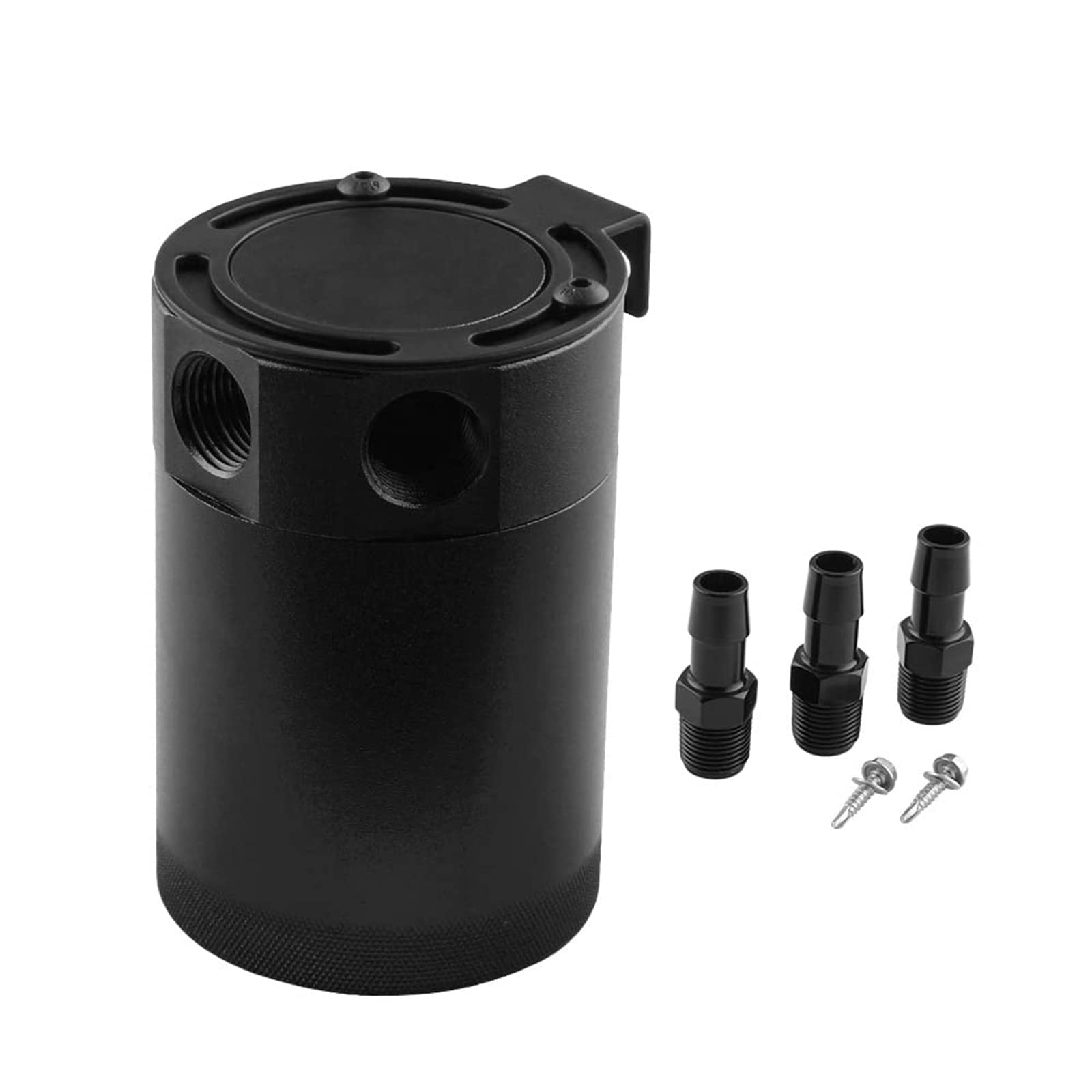 

Sporacingrts Универсальный 150 мл Маслоуловитель Алюминиевый 3-портовый (2-в-1 Выход) Компактный с перегородкой, Черный 3 ports