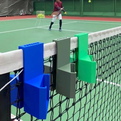 Držák na kameru na tenis s duální perspektivou pro telefon a akční kameru s klipem 3D tištěný držák na tenisovou síť pro záznam zápasu