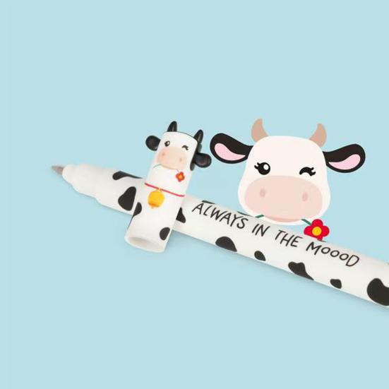 Radierbare Gelstifte mit Bauernhoftiermotiven für Kinder – Niedliche Cartoon-Designs: Kuh, Truthahn, Esel, Schwein – Schreibt sanft und ist leicht zu radieren – Spaß an der Schule