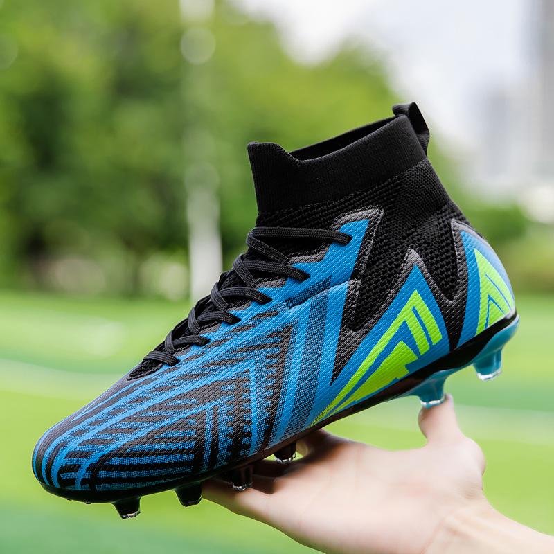 Herren Hochwertige Professionelle Trainingsfußballschuhe Rutschfeste Fußballschuhe Neues Design mit langen Stollen TPU Sommer Winter Frühling
