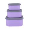 Silicone Food-Grade Square Bento Box Set with Lid for Fresh-Keeping, Microwave, and Picnic Use