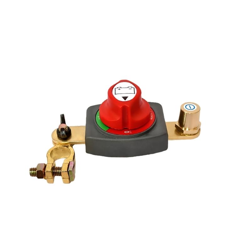 Vehicle Battery Isolator Quick Disconnect Battery Shut Off Switches Top Post Battery Disconnect Switches with Knob negative electrode
