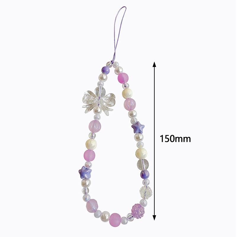 Cartoon Bowknot Mobile Phone Lanyard Phone Anti-Lost Chains For Women Girls Sweet Cellphone Hanging Cord Accessories
