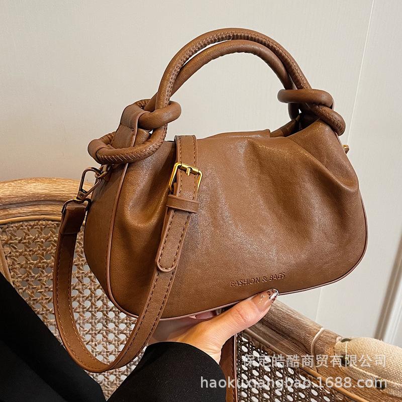 Bag Korean High-end Versatile Dumpling Bag Autumn and Winter 2025 New Niche Design Pleated Messenger Handbag Women