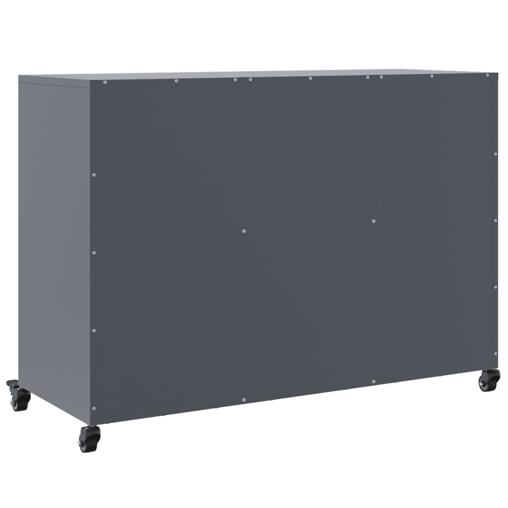 Sideboard Anthracite 100.5 X 39 X 72 Cm Steel
