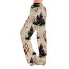 Women's Halloween Print Pants with Elastic Waist and Drawstring for Casual Home Sleepwear