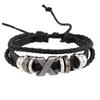 Vintage Beaded Multi-Leather Bracelet Men'S Personality Weaving Student Jewelry Adjusting Leather Bracelet