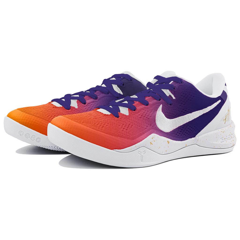 Nike Kobe 8 Protro'Halo' Slip Resistant Abrasion Resistant Low top Basketball Shoes Unisex Purple FJ9364-100(Team4-)