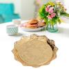 7.87 Inch Diameter Jewelry Tray Golden Finish Metal Fruit Plate Round Serving Tray  Party Serving