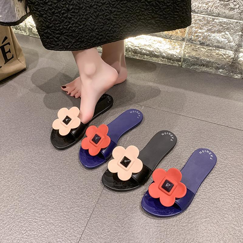 2025 summer new hollow one-character slippers women, casual indoor and outdoor women's sandals, lazy half slippers tide