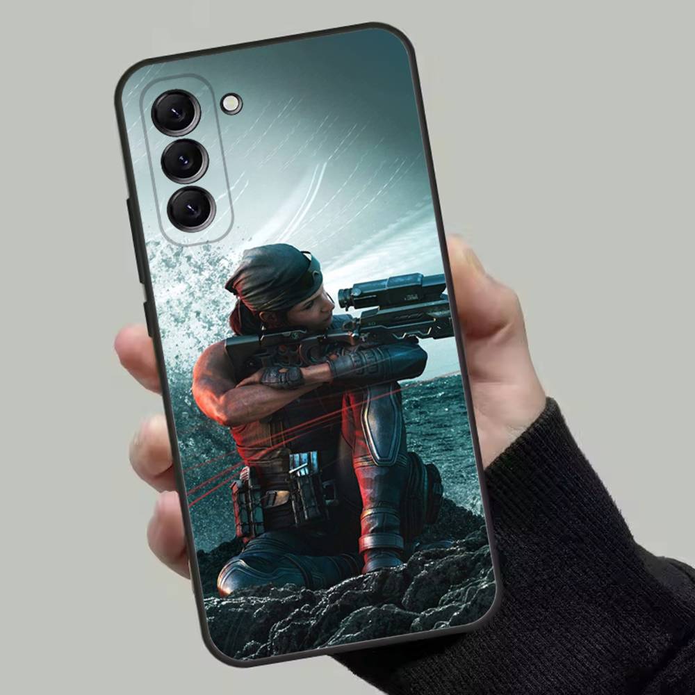Rainbow S-Six S-Siege Phone Case For Samsung Galaxy A13,A21s,A22,A31,A32,A52,A53,A71,A80,Soft Black Shell