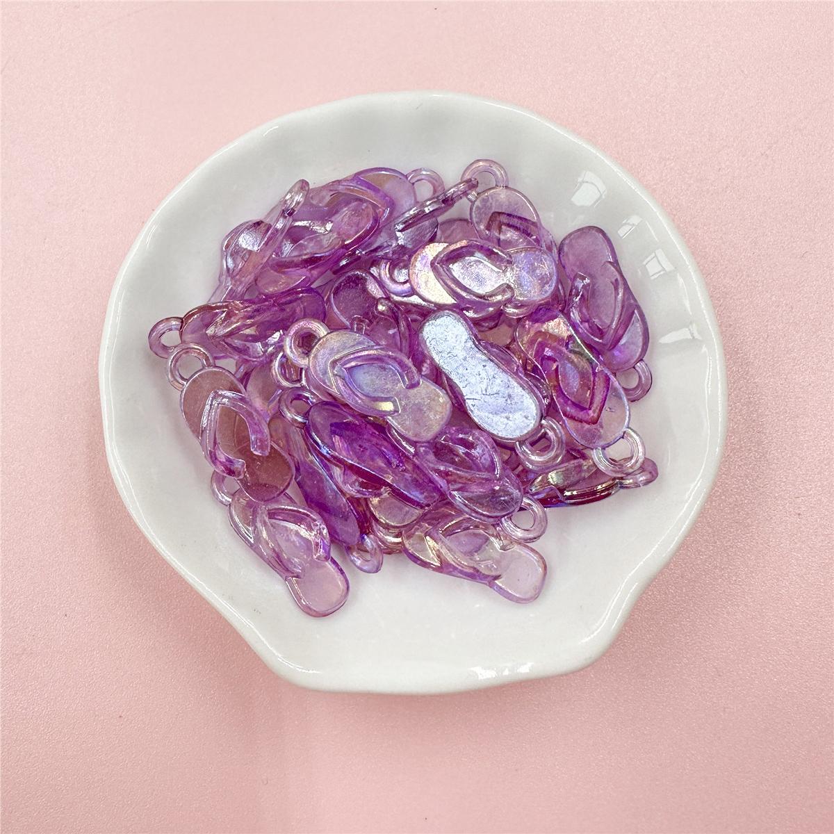 

Акриловые бусины для самостоятельного изготовления телефонной цепочки, материал ручной работы, 30 шт., 8*22 мм, бисерный материал, форма тапочек карамельного цвета фиолетовый