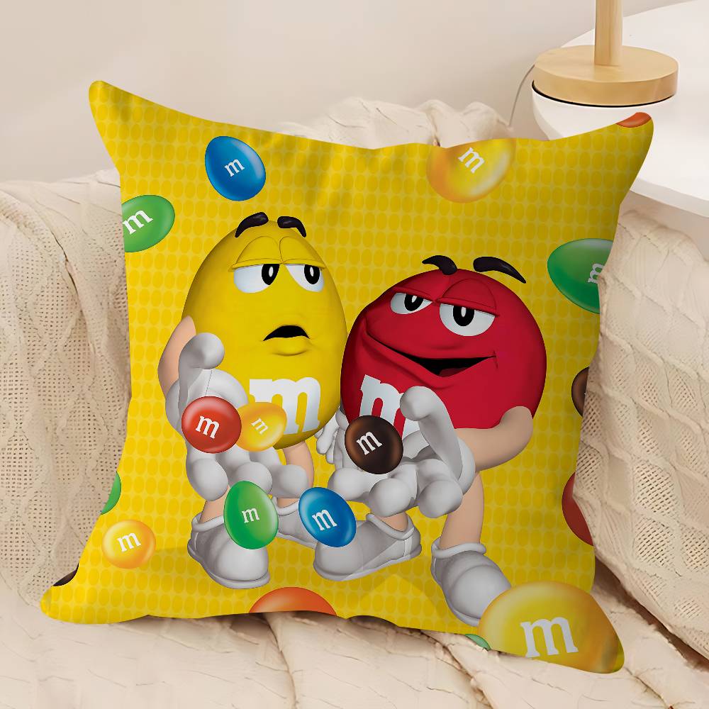 M&Ms C-ChocolateS Pillow Gift Home Office Decoration Bedroom Sofa Car Cushion Cover Case 45x45