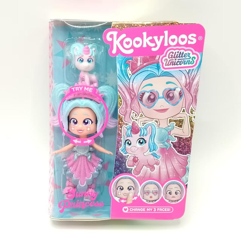 Kookyloos Princess Dolls Glitter Doll Comes With Doll Collection of Clothes Headband Plus Unicorns Pet Girls Surprise Birth Date Present
