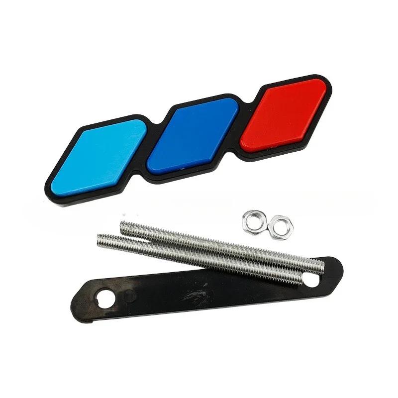 3 Colors Grille Badge Tri Colors Emblem For Toyota Tacoma Tundra 4Runner Highlande Rav4 CHR Strip Air Inlet Auto Car Accessories