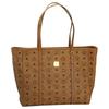 New MCM Nappa Leather Trim With Coated Canvas Tote Bag, Handbag, Shopping Bag Shoulder Bag Medium Size Women's MWPAATN01CO001