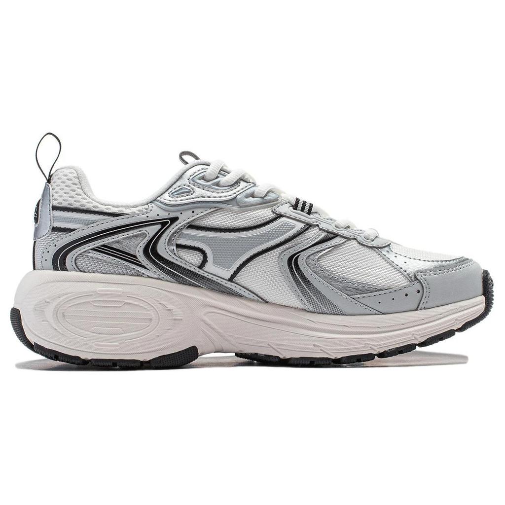 Li Ning 92 CICI V2 Cushioning, Wear Resistant Low Top Casual Shoes Women's White Silver AGCU034-1