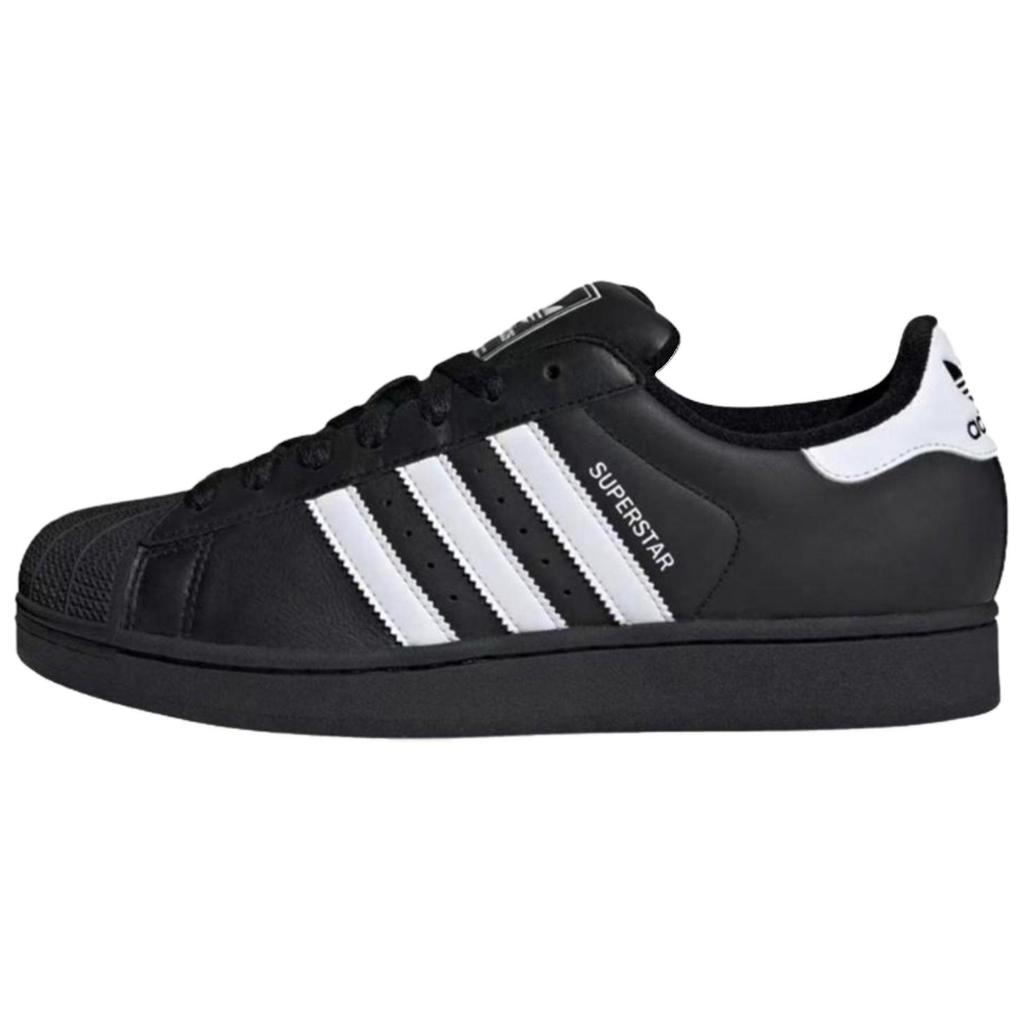 Adidas Originals Superstar 2 Shell Head Black Legend Leather Abrasion Resistant Breathable Low top Skateboard Shoes JI0079(Team1664-)