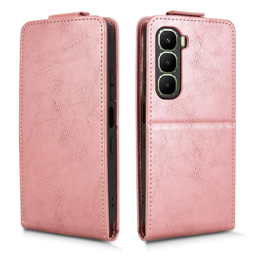For Infinix Hot 60i 4G/Hot 60 5G Stand Case Magnetic Clasp Vertical Flip Leather Phone Cover with Card Holder