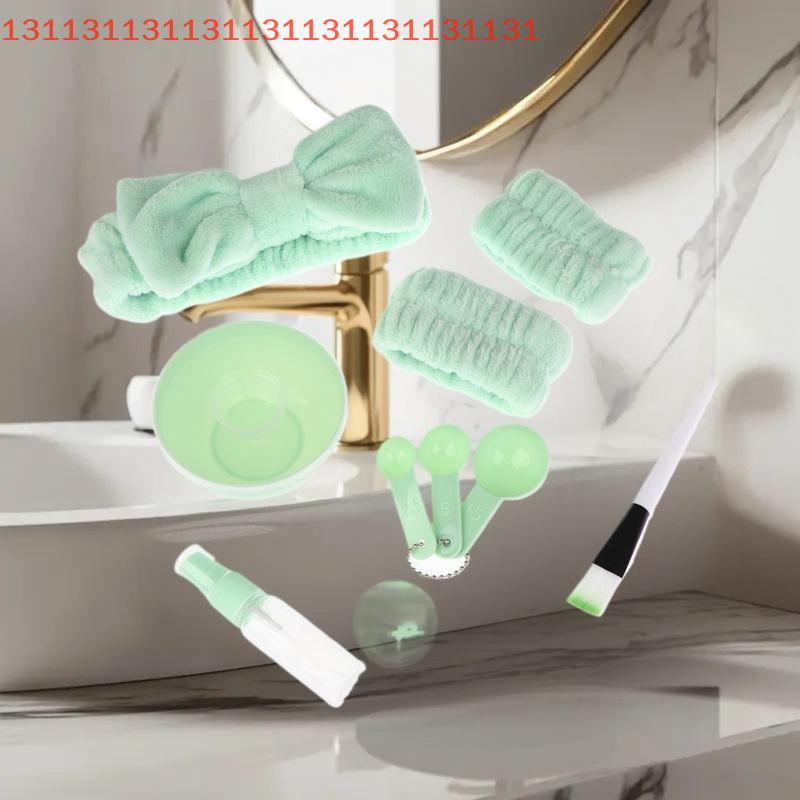Includes Face Wash Headband Wrist Strap Spray & Facial Mask Bowl 12 Pcs Travel Cosmetic Kit with Leak Proof Bottles Set