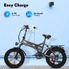 OOK-TEK E20 Foldable Electric Bike, 48V 15AH Battery, Front & Rear Suspension
