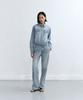 Loutaideu Stitched Belt Denim Pants [Light Blue]