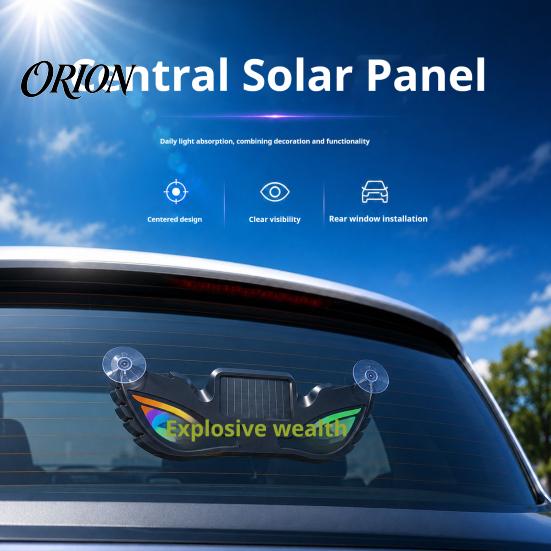 Solarbetriebene LED-Auto-Fensterdekoration Dämonenauge-Licht, Dynamisch blinkend mit Saugnapf Einstellbares Nachtfahrlicht Tasse, USB-wiederaufladbar 3 Modi