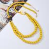 Bohemian Wooden Bead Shell Necklace With Handcrafted Chain For Summer Travel Accessories Women