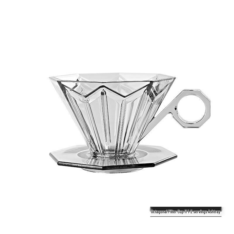 Octagonal PCTG Pour-Over Coffee Maker Set with Diamond Filter