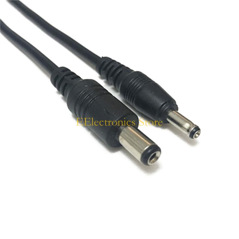 B03C 5.5x2.1mm Male Plug To 3.5x1.35mm Male Plug CCTV Power Cable Cord Adapter for Various Electronic Devices