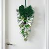 Yousheng Christmas Staircase Wreath Garland Bow Front Door Hanging Garden Xmas Tree Pendant Party New Year Home Decoration