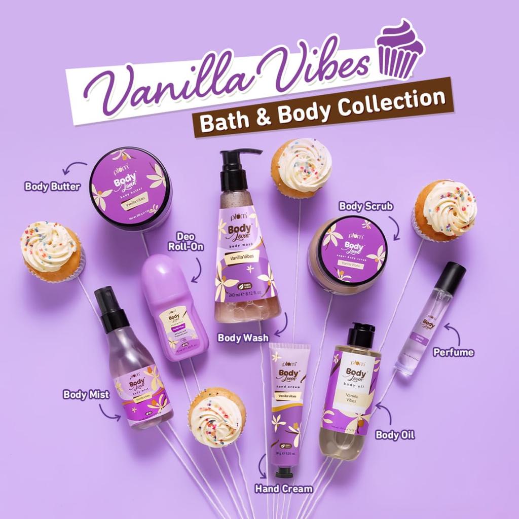 Plum BodyLovin Vanilla Vibes Hand Cream Ultra Moisturizing Lightweight Non Greasy Warm Vanilla Travel Size 30 G