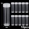 10/30/50/100Pcs Transparent Mini Plastic Vials Empty Leakproof Storage Bottles for Liquid Beads Sewing Pins Small Parts Organizer