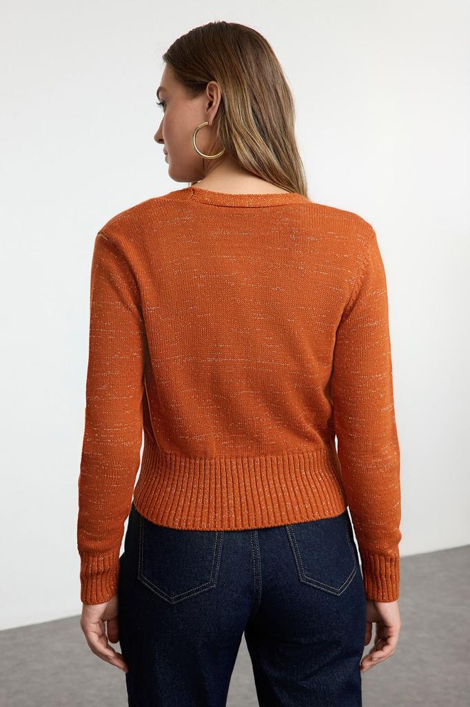 Women's Elegance Style Cardigan Tile Crop Blouse-Cardigan Set Knitwear Cardigan